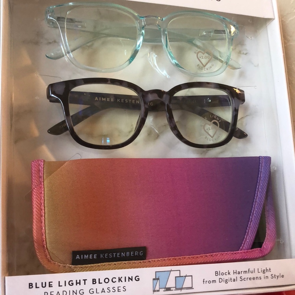NEW In Box Aimee Kestenberg Blue Light Blocking Reading Glasses 2.0 - Picture 3 of 6
